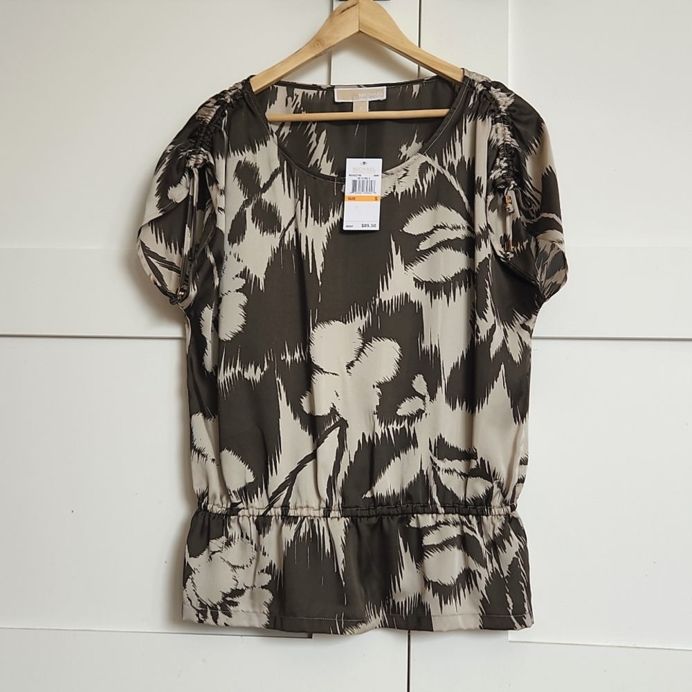 NWT MICHAEL Michael Kors printed blouse